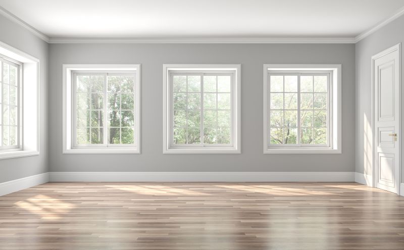 New double-hung windows on a home